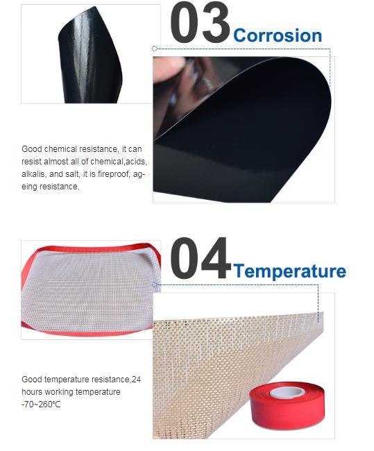 High Heat Insulation PTFE Fiberglass Cloth