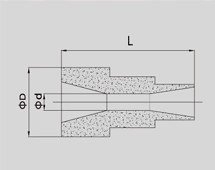 Long Service Life Boron Carbide Nozzle (B4C insert 1/3)