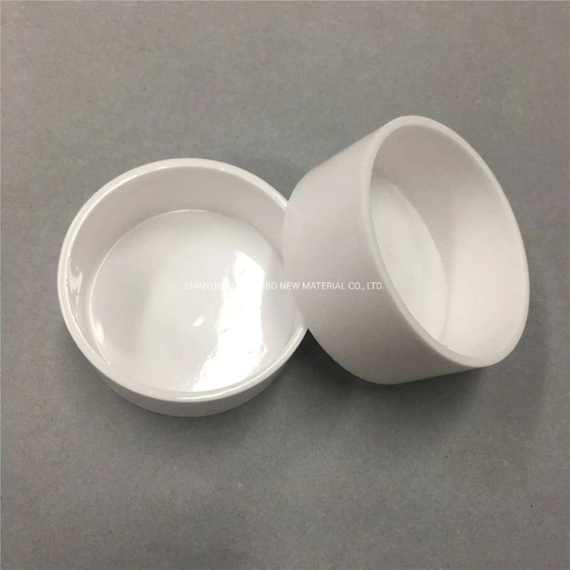 Glazed 95 Al2O3 Alumina Ceramic Crucible for Laboratory