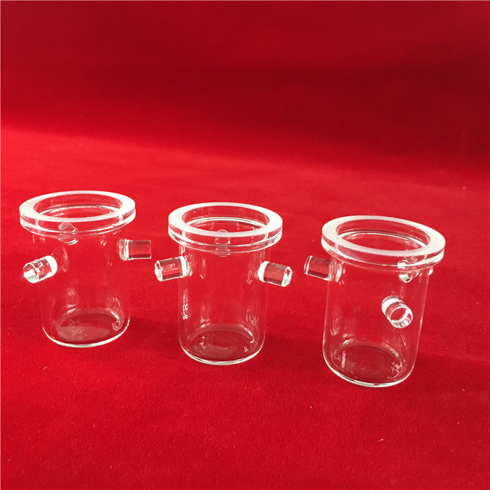 Heat Resistance Transparent Silica Quartz Glass Crucible with Lid