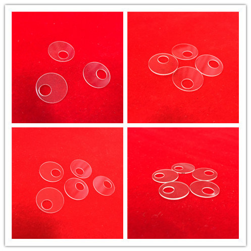 High Purity Clear Silica Quartz Glass Wafers with Laser Drilling
