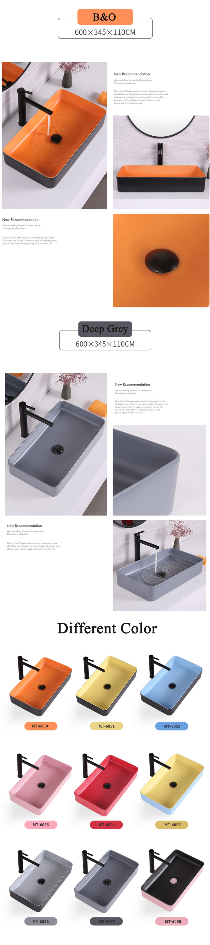 2020 New Design Bathroom Cabinet Ceramic Basin