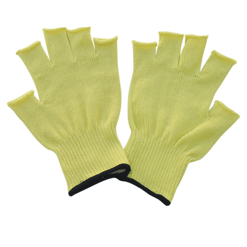 Heat Resistant Fingerless Cut Resistant Kevlar Knitted Safety Work Glove