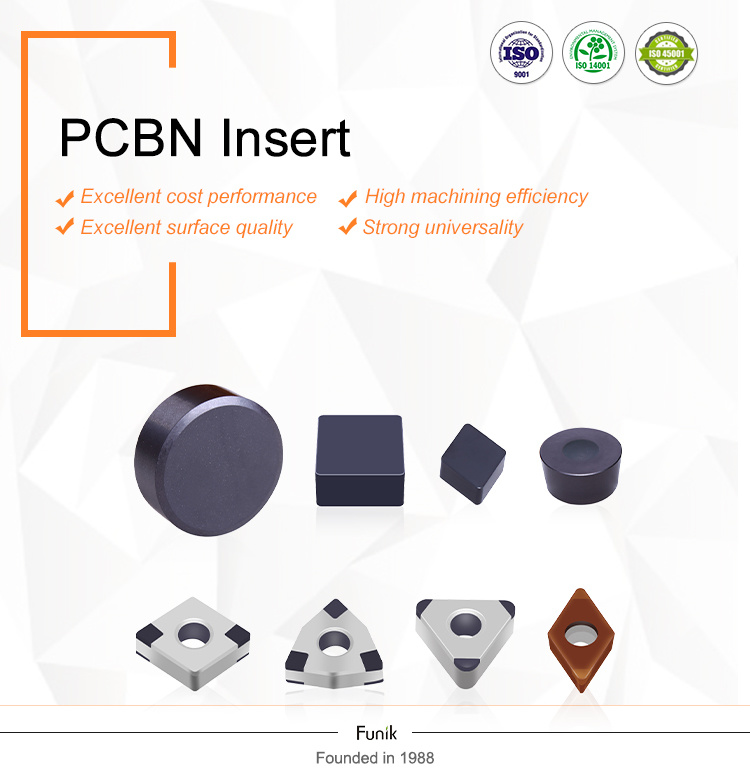 Funik Low Cost Solid CBN Inserts PCBN Inserts for Machining
