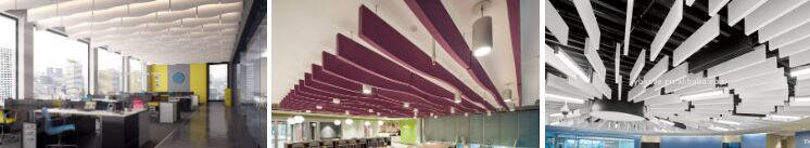 Customized Embossed Eco-Friendly Acoustic Baffles Products