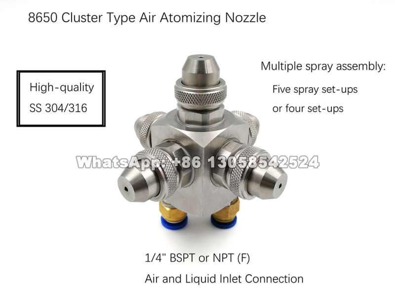 Ys Cluster Type Five Spray Air Atomizing Nozzles