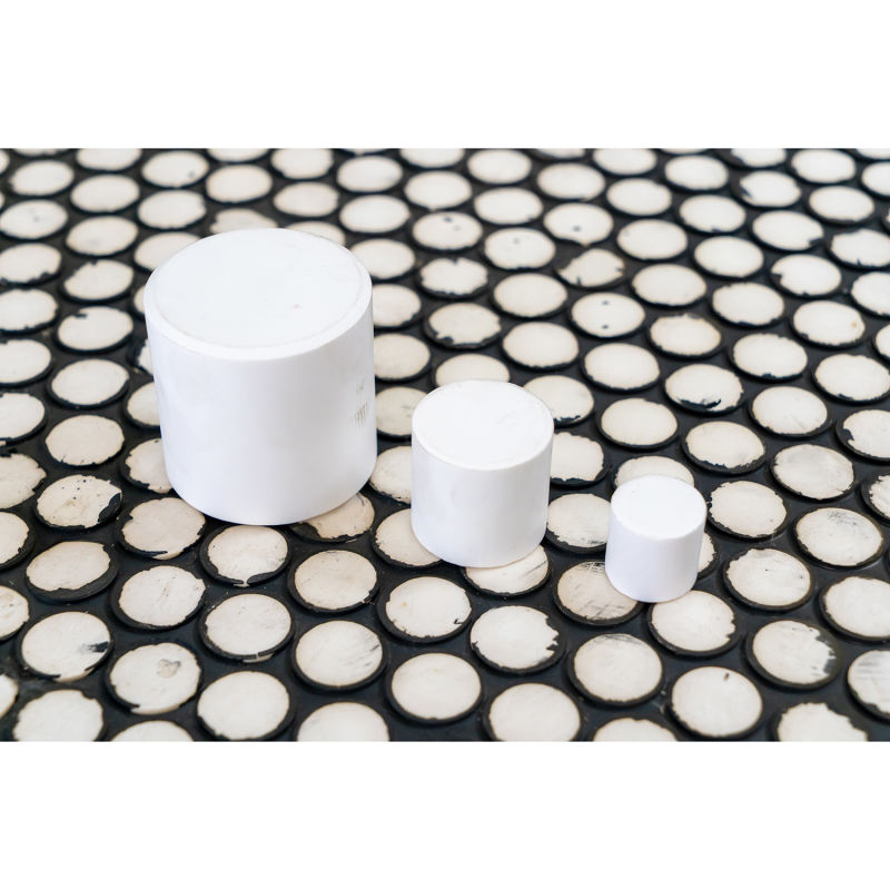 Wear Abrasion Resistant Rubber Backed Ceramic Hex Tile Mats