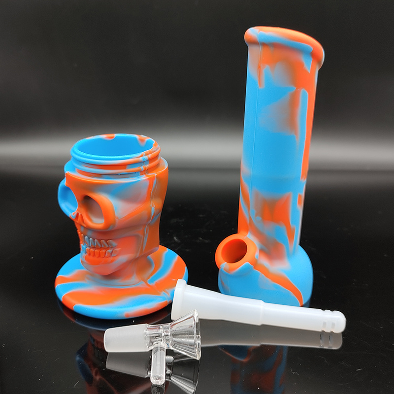 Two End Type Ghost Head Removable Silicone Water Pipe