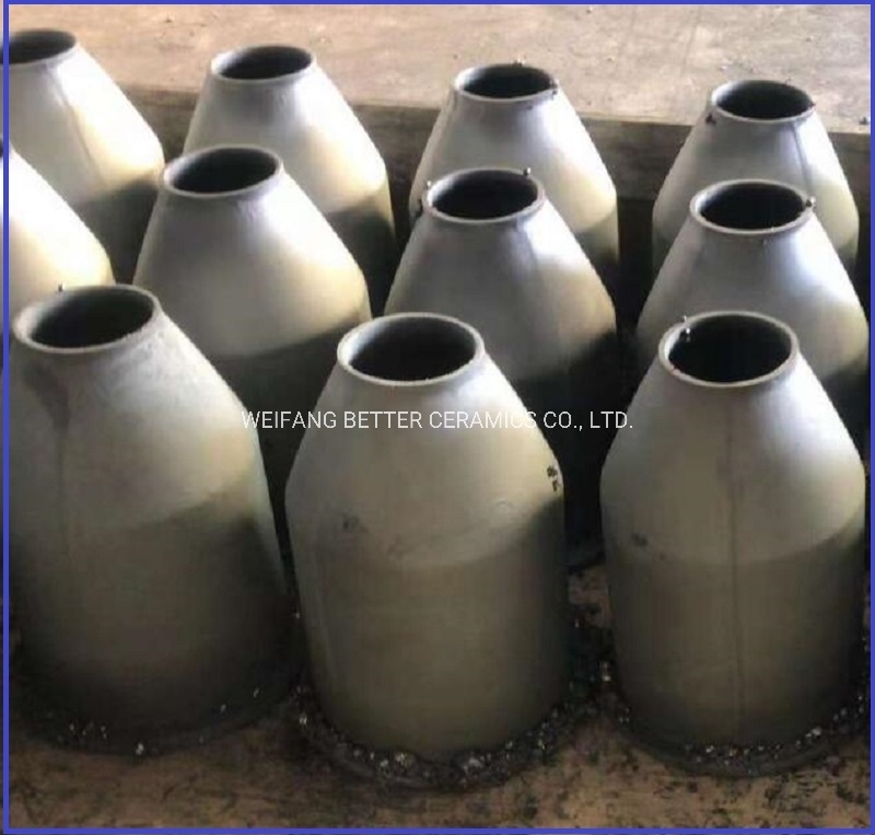 High temperature reaction sintered SiSiC silicon carbide burner tube for kiln