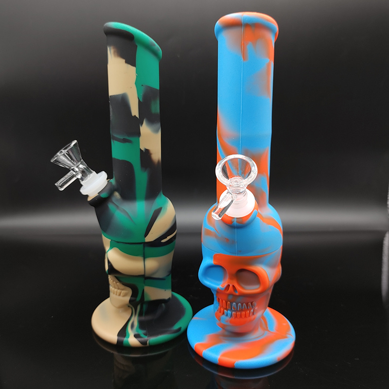 Two End Type Ghost Head Removable Silicone Water Pipe