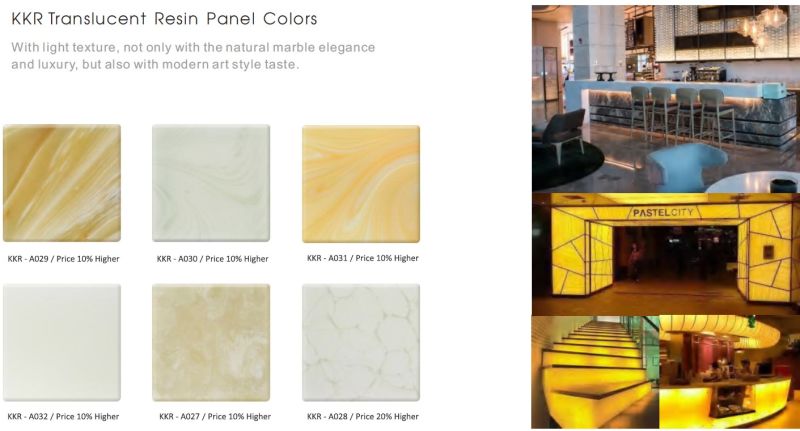Artificial Stone Green Translucent Solid Surface Acrylic Sheets