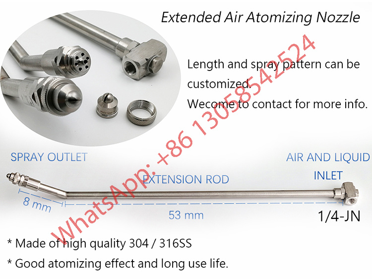 Ys Stainless Steel Extended Air Atomizing Spray Nozzle