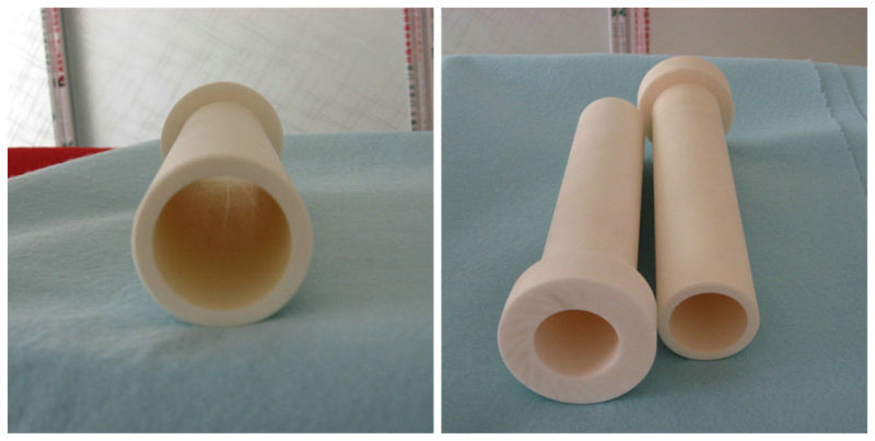 Al2O3 Flanged Alumina Ceramic Tube for High Temperature Furnace