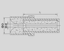 Long Service Life Boron Carbide Nozzle (B4C insert 2/3)