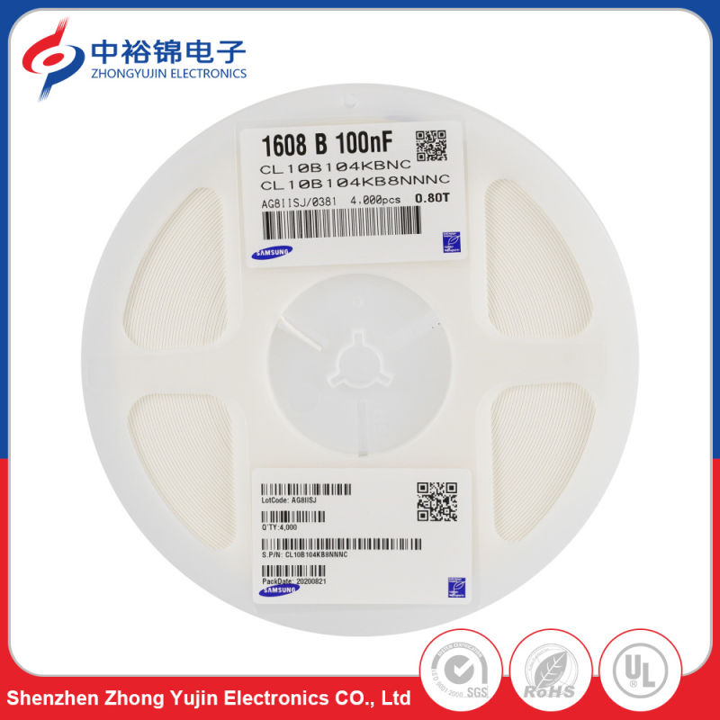 Hot Products 1608 B 100NF SMD Multilayer Ceramic Capacitor