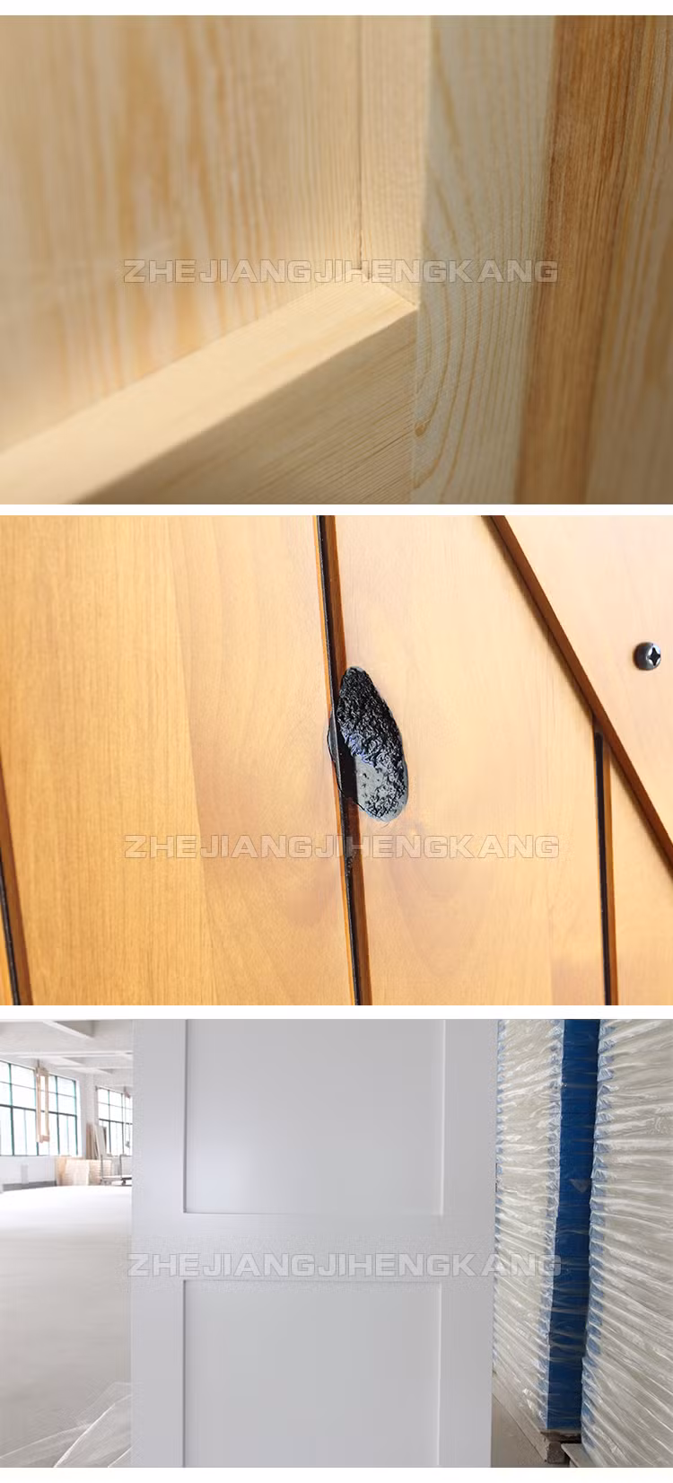 Hollow Core Internal PVC Shaker Veneer Wood Door