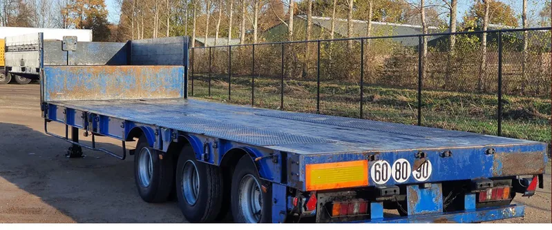 Luen Second Hand 20FT 40FT 2/3 Axle 40ton Used Flatbed Semi Trailer for Sale