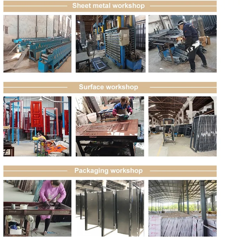 Entrance Sliding Exterior Main Security Metal Outside Steel Doors