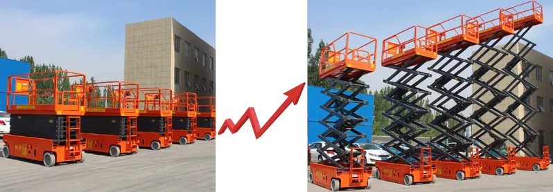 100kg Scissors Lift Machinery 8m Mini Mobile Lift