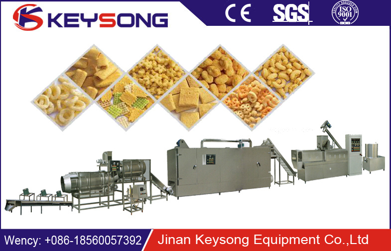China Grain Snack Puffed Inflating Food Extruder Processing Machine