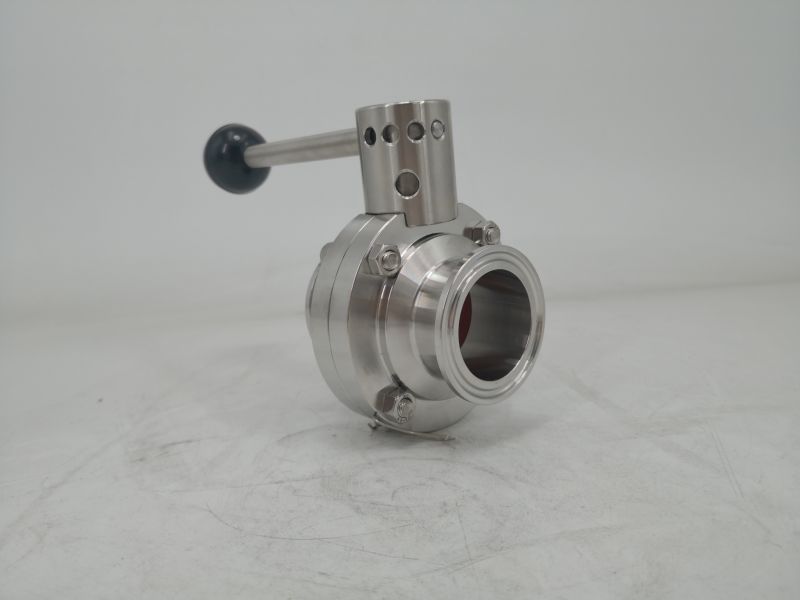 SS304 3" Sanitary Tri Clamp Butterfly Valve with Handle