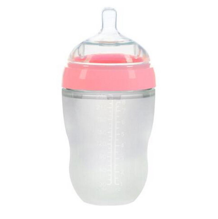 Super Wide Caliber Anti-Bulge Baby Silicone Milk Bottle with Handle