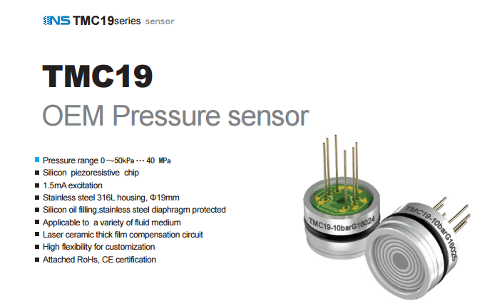 Accurate Absolute Gauge OEM Wide Temperature Compensated Customized Pressure Sensor for Gas