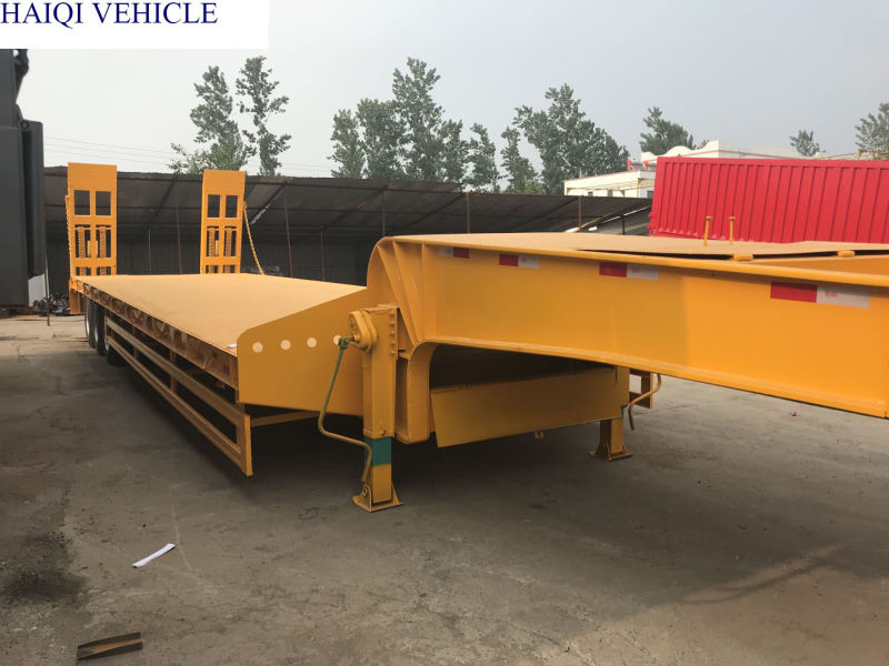 3axles Lowbed Semi Trailer/ Heavy Truck Trailer/ Low Bed Trailer for Equipments Transport