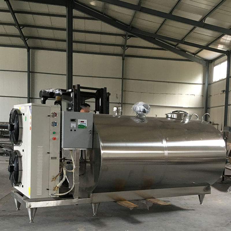 Aspetic Milk Cooling Storage Holding Reception Tank with Air Compressor