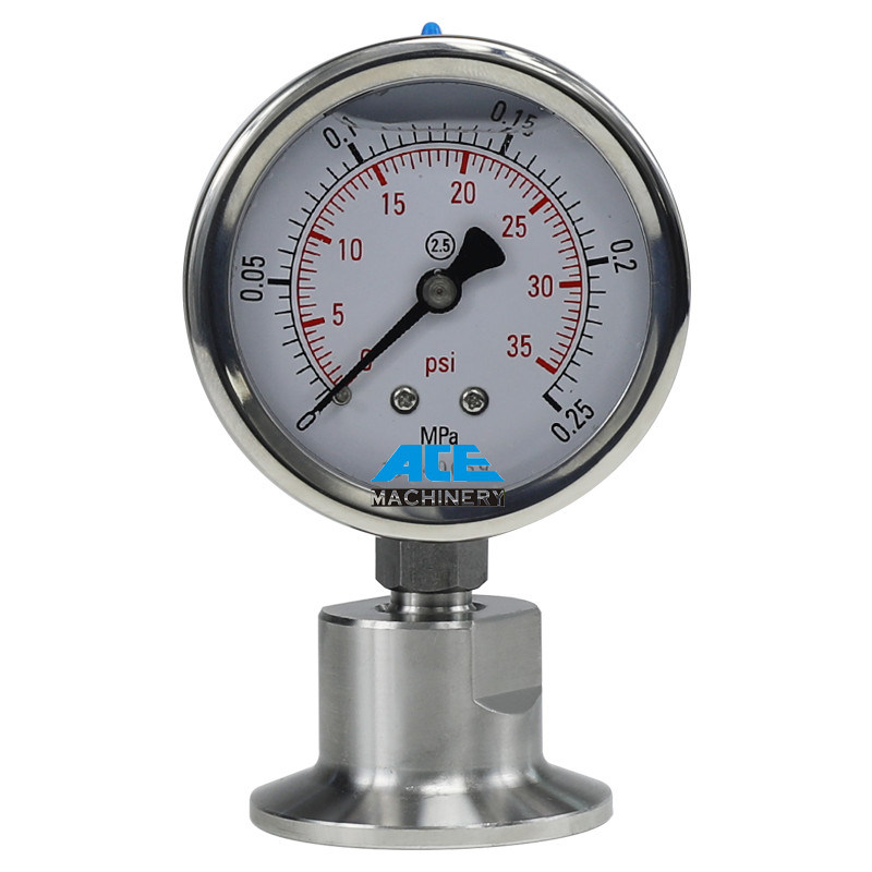 Stainless Steel Pressure Gauges with Diaphragm Seal
