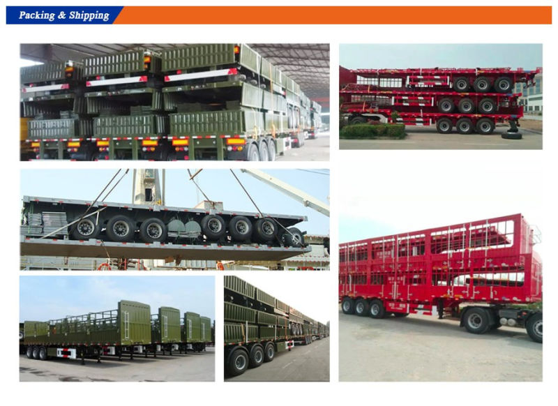 High Quality 12 Tires Gooseneck Fence /Stake Semi Trailers