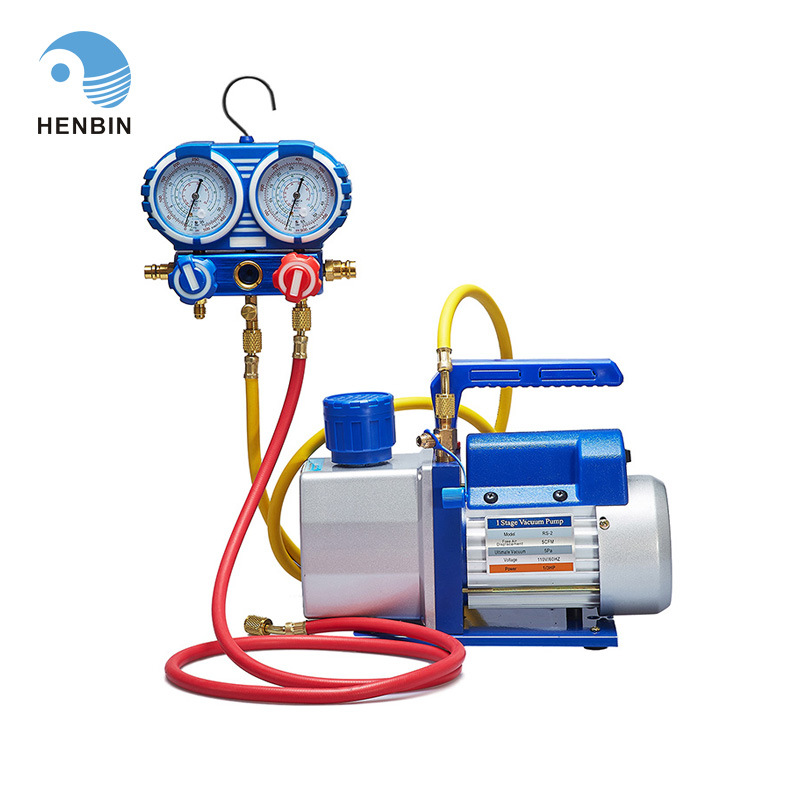 Air Conditioning Refrigerant Recharge Gas Pressure Gauge with Hose Valve