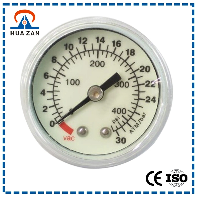 Custom Mini Air Pressure Gauge 0-30 ATM / 400 Psi Medical Oxygen Pressure Gauge