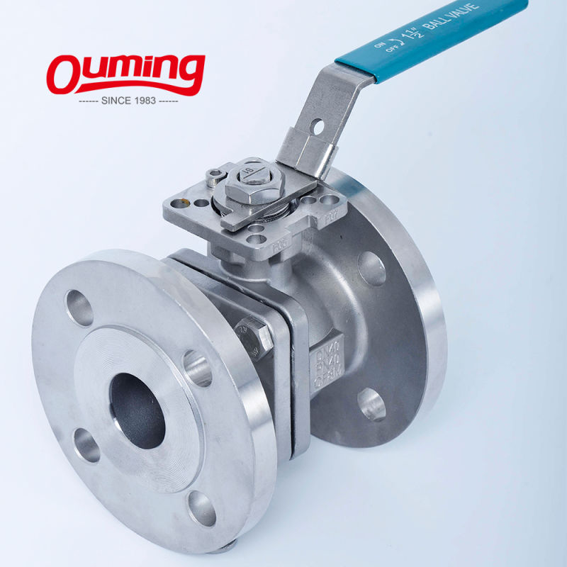 High Quality 2PC Flanged Dn80 Handle Ball Valve with CAD Drawing