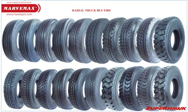 Radial Tube and Tubeless Truck Tires, 7.50r16, 11.00r20, 12.00r20