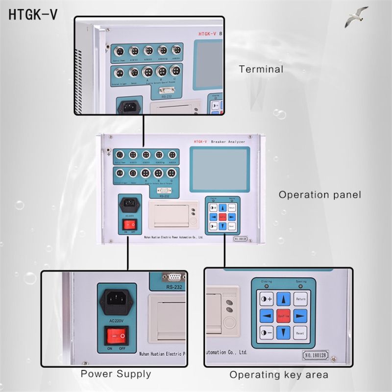 Htgk-V High Voltage Tester Digital Circuit Breaker Dynamic Characteristics Test Set