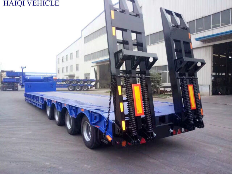 3axles Lowbed Semi Trailer/ Heavy Truck Trailer/ Low Bed Trailer for Equipments Transport