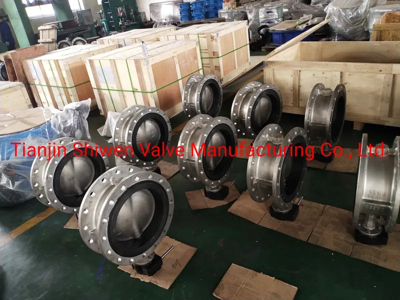 CF8 Double Flange Type Butterfly Valve EPDM Seat