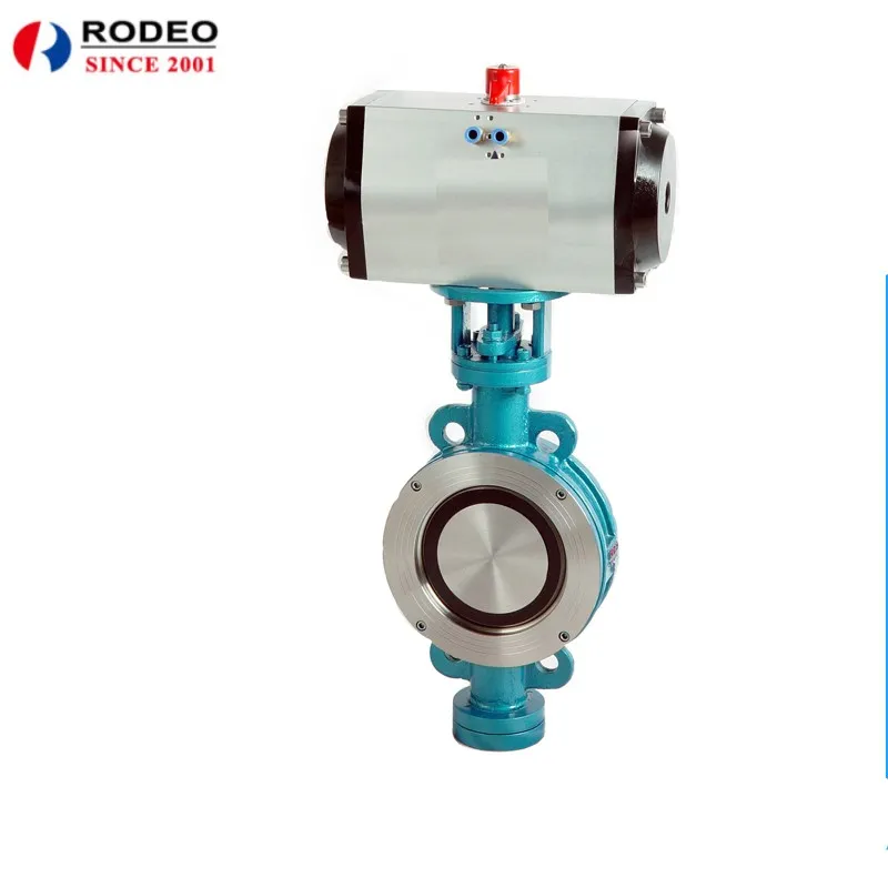 Wafer Stainless Steel Double Triple Offset Pneumatic Butterfly Valve