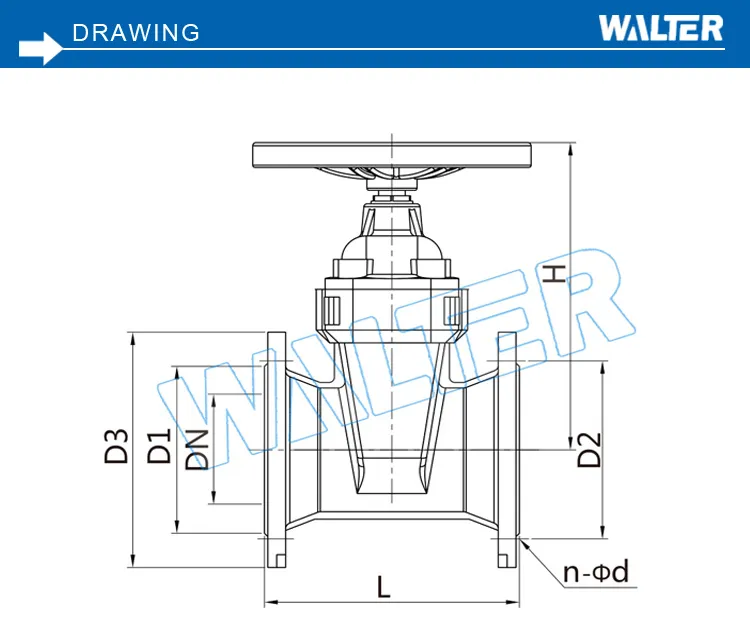 Water Use Flange Connected Nrs Gate Valve