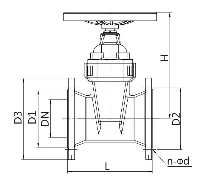 Drinking Water DIN 3352 F4 Ggg50 Gate Valve