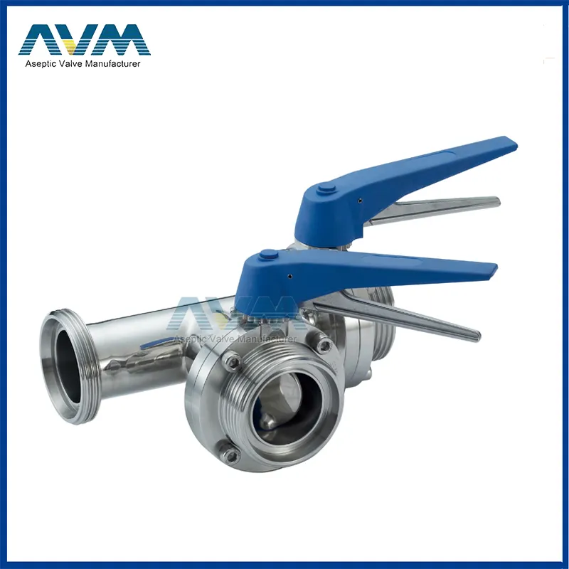 Stainless Steel Sanitary Pneumatic Union-Union Type Butterfly Valves