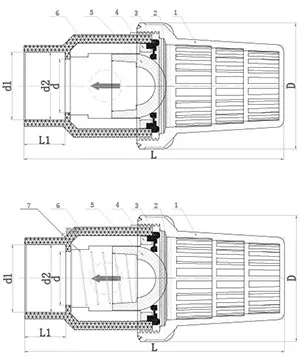 Swd Popular PVC Flange Foot Valve in Different Size