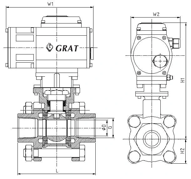 Electric Actuated Ss Mini Ball Valve for Air Condition