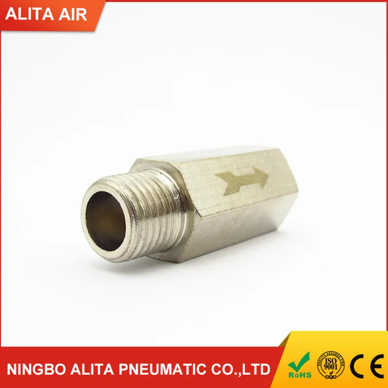 Male to Female Brass Pneumatic Check Valve One Way Non-Return Valve