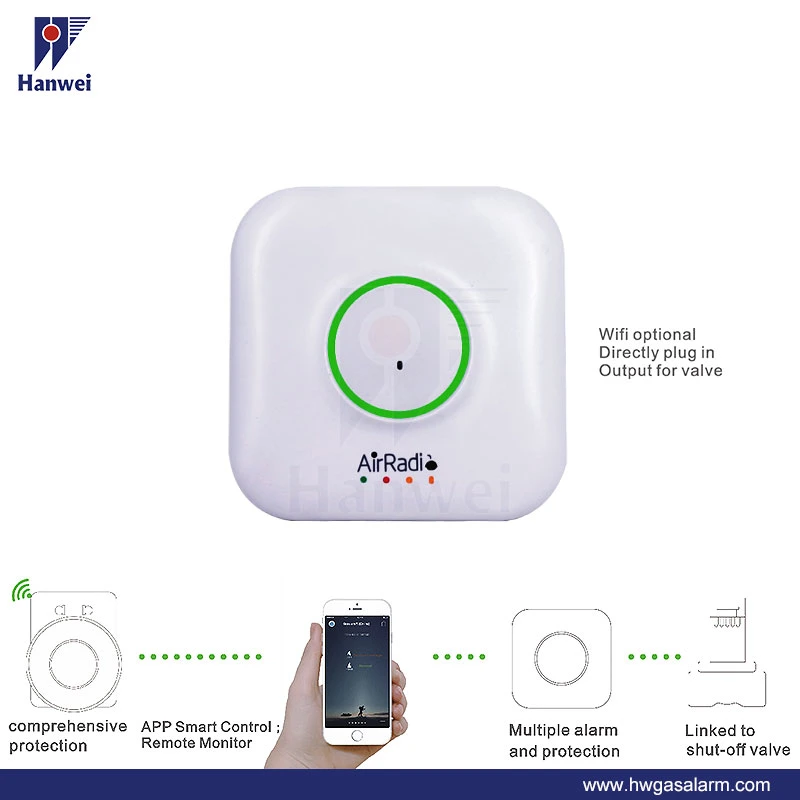 Airradio Wireless Smart Natural Gas Alarm with Gas Shut-off Valve