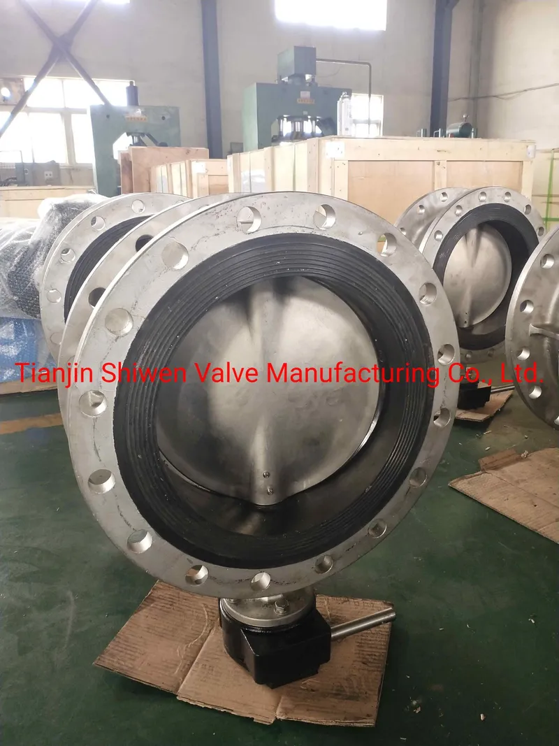 CF8 Double Flange Type Butterfly Valve EPDM Seat