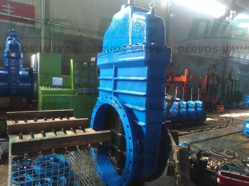 Resilient Gate Valve F4 Ggg50 Non-Rising Stem Gearbox RF DN1000 Pn10