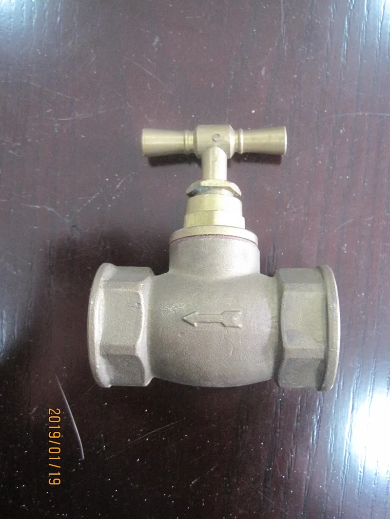 Forged Brass Stop Valve with Iron Wheel, Bronze Stop Valve