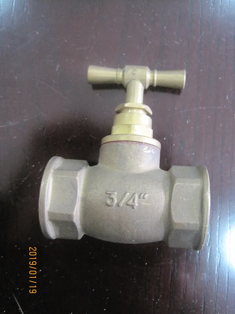 Forged Brass Stop Valve with Iron Wheel, Bronze Stop Valve